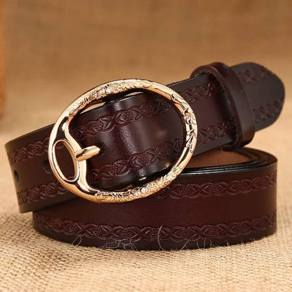 Cintura Western Unisex In Pelle Con Strass E Borchie - Punk Rock Cowboy Stile