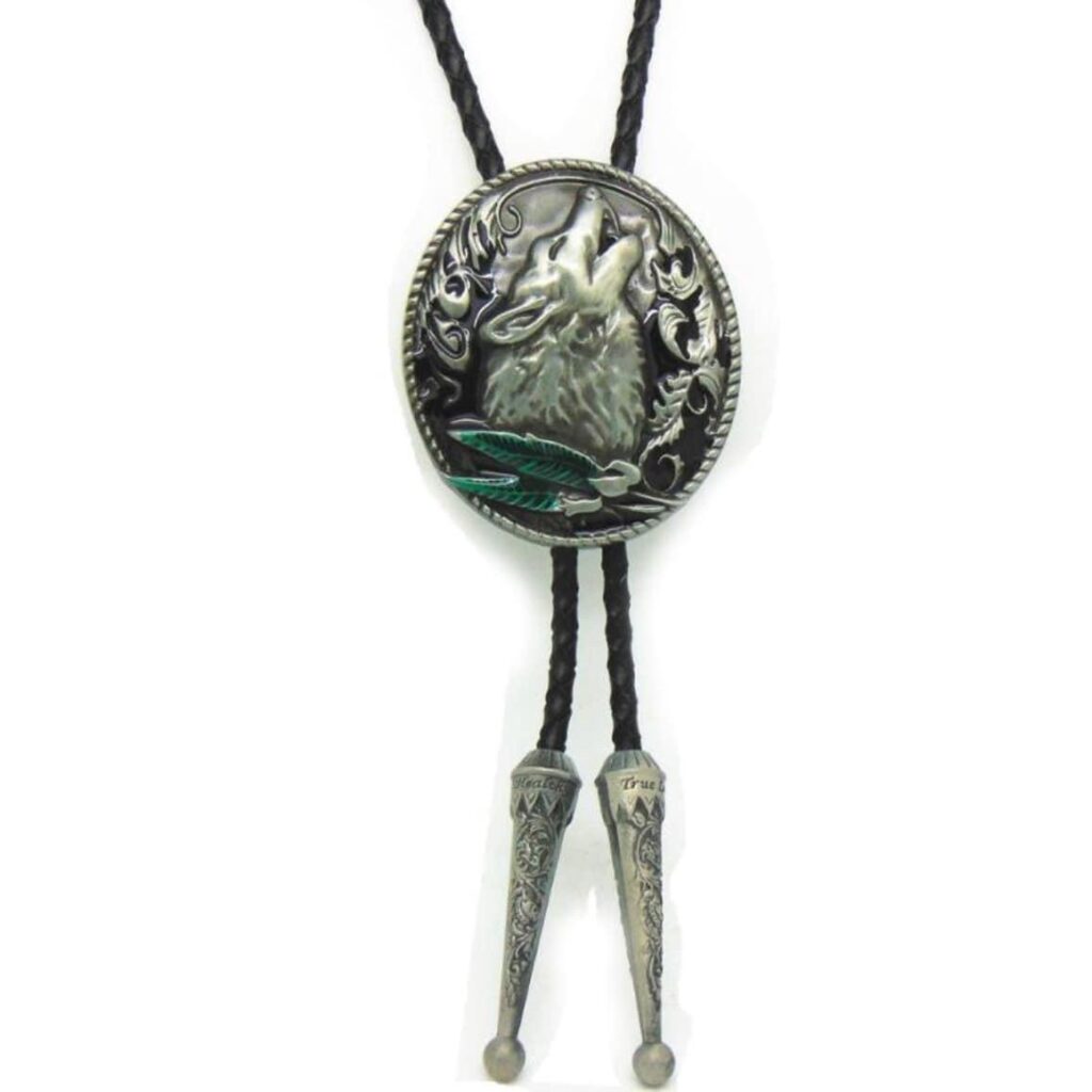 Urban Backwoods Western Letter V Bolotie Western Country Cravatta con Cordino Bolo Tie