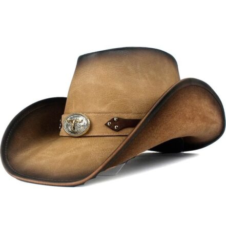 Cappello da Cowgirl occidentale Vintage per uomo e donna paglia di feltro di tel